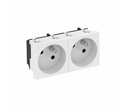 Розетка двойная 33° франц. стандарт, 250 В, 16A (белый) (STD-F3 RW2)  6120242  OBO Bettermann