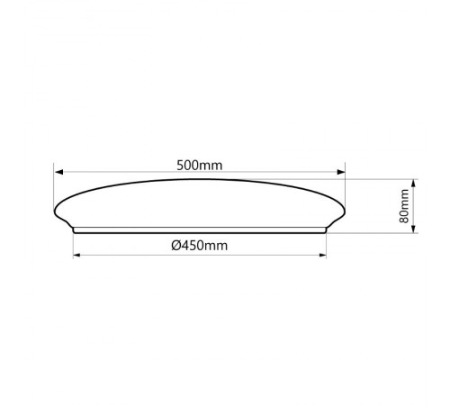 Светильник светодиодный стационарный с пультом 90W, Max. 8910Lum, 3000К-6400K, AL7800 Lunar glow RGB (45438.45.90.77RGB)  41747  FERON