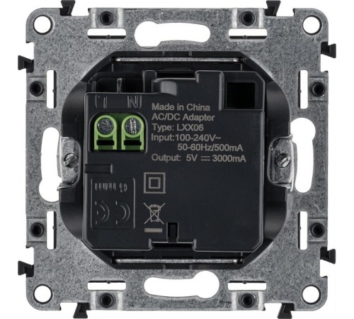 Valena ALLURE Белый Зарядное устройство с 2-мя USB-разьемами тип С-тип С 240В/5В 3000мА С лицевой панелью  755345  Legrand