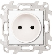 Simon 24 Белый Розетка 2К со шторками  2450441-030  Simon