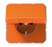 Штепсельная розетка SCHUKO 16A 250V~ с защитой от влажности; оранжевая  CD1520BFKLO  Jung