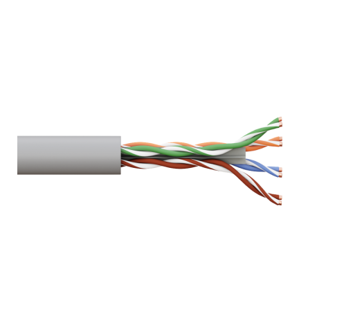 Кабель витая пара TERACOM PRO Cat.6 U/UTP 4 пары solid 23AWG нг(А)-HF серый упак. 305м  TRP-6UTP-04LSH-GY-IN3  EKF