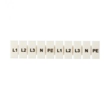 Маркеры для JXB-ST 2,5 с символами "L1, L2, L3, N, PE" (100 шт.) EKF PROxima  zb-st-2.5-L-1-3  EKF