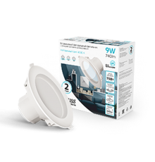 Светильник светодиодный пылевлагозащищенный для ЖКХ круг Белый 9W,126x126x54, O95мм, 4000K, 740 Lm, шаг.диммирование 100-50-15%  927420209-S  Gauss