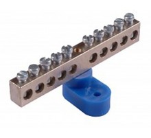 Шина _N_ 63.08.2 Шина "N"  на 8 присоединений 63А на 2 изоляторах стойка  Шина _N_ 63.08.2  HEGEL