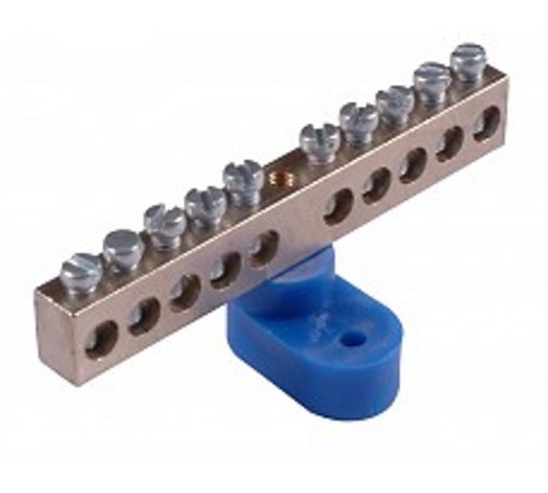 Шина _N_ 63.08.2 Шина "N"  на 8 присоединений 63А на 2 изоляторах стойка  Шина _N_ 63.08.2  HEGEL