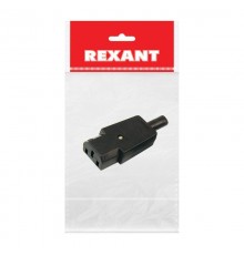Сетевой штекер на шнур (1 шт.) (пакет БОПП)  11-0004-9  REXANT