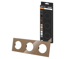 Рамка тройная бронза, стекло, "Байкал"   SQ1819-0404  TDM