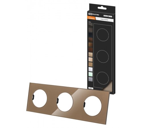 Рамка тройная бронза, стекло, "Байкал"   SQ1819-0404  TDM