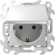 Simon 24 Белый Розетка 2К+З IP44 Push&Go  2420448-030  Simon