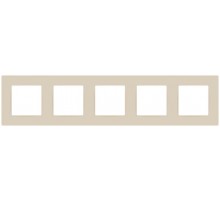 Рамка для розеток и выключателей  Серия 12 12-5205-02 на 5 постов, Классик, слоновая кость  Б0067714  ЭРА