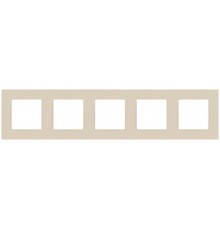 Рамка для розеток и выключателей  Серия 12 12-5205-02 на 5 постов, Классик, слоновая кость  Б0067714  ЭРА