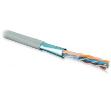 Кабель витая пара FUTP4-C5E-S24-IN-PVC-GY-305 (305м) экран.F/UTP,кат.5e,4п.(24AWG),одн.(solid),экран-фольга,PVC,-20°C-+75°C,сер.  42052  Hyperline