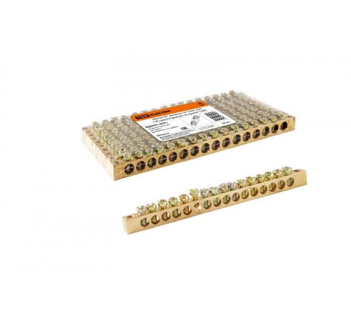 Шина "N" нулевая 8x12мм 16/2 (16 групп/крепеж по краям)   SQ0801-0071  TDM