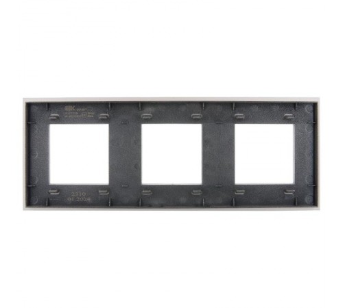 SKANDY Рамка 3-местная SK-F23Sh стекло шампань   SK-M32-G-K37  IEK