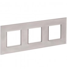 SKANDY Рамка 3-местная SK-F23Sh стекло шампань   SK-M32-G-K37  IEK
