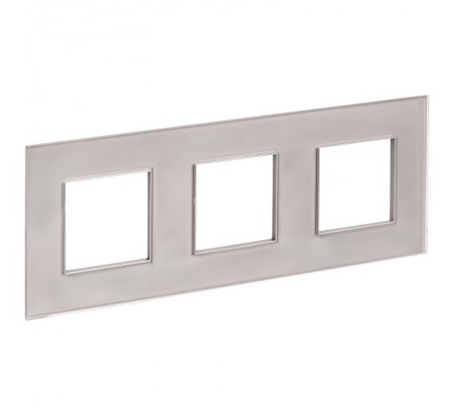 SKANDY Рамка 3-местная SK-F23Sh стекло шампань   SK-M32-G-K37  IEK