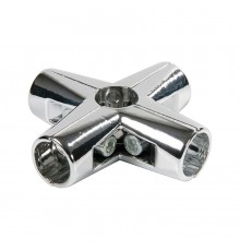 Соединитель 5-ти труб хром (1 шт) - пакет   127454  Tech-KREP