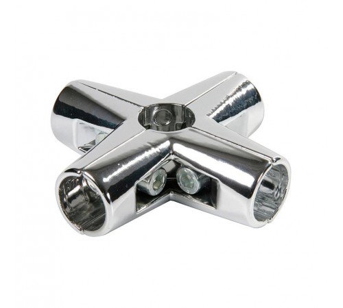 Соединитель 5-ти труб хром (1 шт) - пакет   127454  Tech-KREP