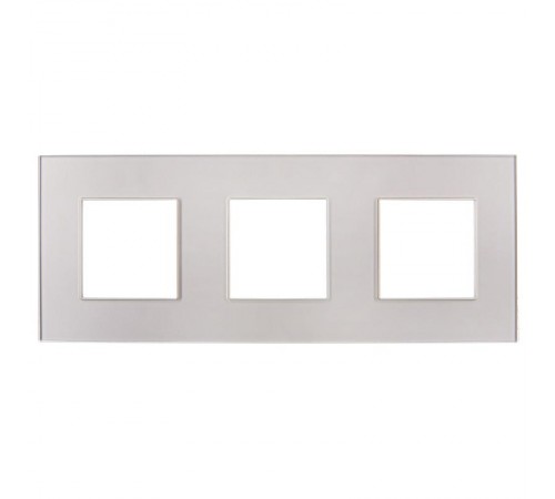 SKANDY Рамка 3-местная SK-F23Sh стекло шампань   SK-M32-G-K37  IEK
