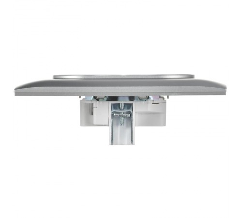 SKANDY Розетка 2-местная без з/к/ш 10А в сб. SK-R10S серебряный  SK-R20-10-K23-F  IEK