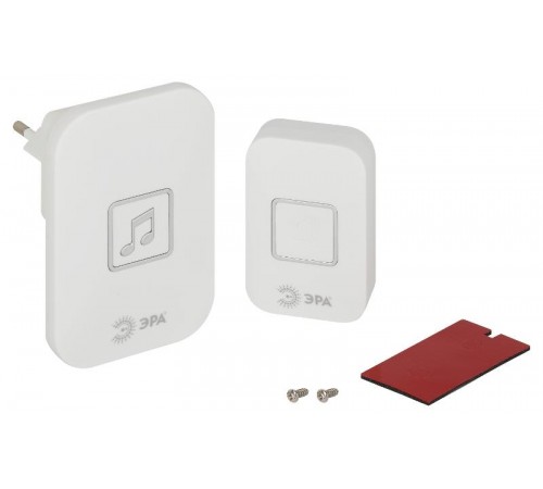 Звонок дверной C98 беспроводной, от сети, белый, 60 мелодий  Б0054089  ЭРА