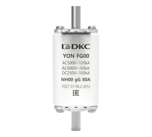 Предохранитель YON ножевого типа FG00 с одинарной индикацией 80А  1FG00-0080  DKC