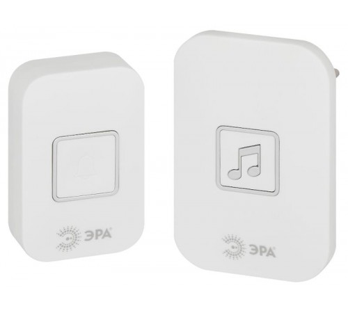 Звонок дверной C98 беспроводной, от сети, белый, 60 мелодий  Б0054089  ЭРА