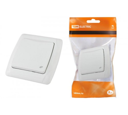 Розетка с крышкой 2П+З с защитными шторками 16А 250В белая "Онега"   SQ1805-0014  TDM