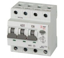 АВДТ 6кА  PRO D326E4C20А30 АД-32 электронное 3P+N C20 30мА тип А   Б0059099  ЭРА