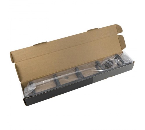 Кабельный органайзер TERACOM PRO 1U с 5 пластиковыми кольцами чёрный  TRP-1CO-5R-PL-BK  EKF