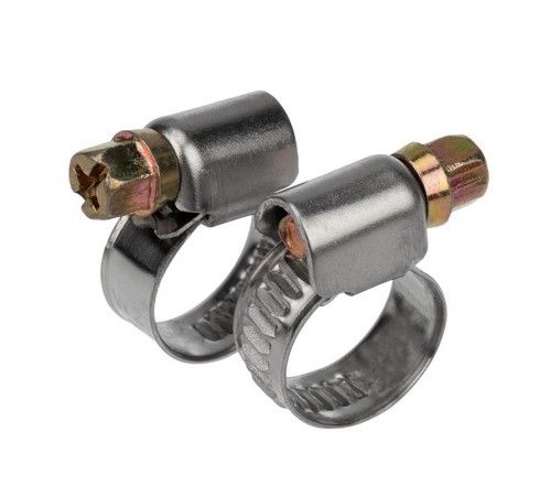 Хомут-стяжка кабельная стальная червячная 8-12 мм, упаковка 50 шт.  07-0608  REXANT