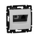 Valena Белый Розетка двойная комп.(RJ45) 1-ая 5 кат UTP + ТЛФ 1-ая (RJ11)  770080  Legrand