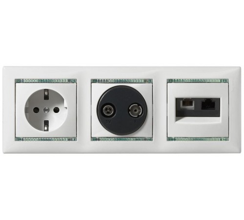 Valena Бел/кристалл Рамка 3-ая гориз  774463  Legrand