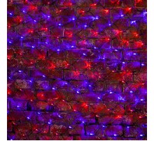 Гирлянда "Сеть" 2,5х2,5м, черный ПВХ, 432 LED Красные/Синие  215-033  NEON-NIGHT