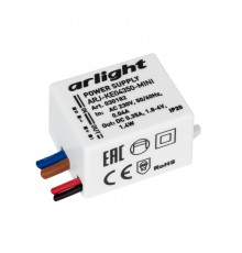 Блок питания ARJ-KE04350-MINI (1.4W, 350mA) (Arlight, IP20 Пластик, 5 лет)  030182  Arlight