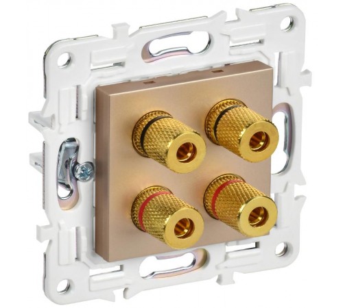 SKANDY Аудиорозетка 4-местная SK-A01Sa песочный  SK-S40-K98  IEK