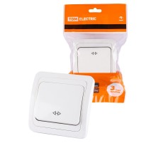 Перекрестный выключатель 1-кл. 10А белый "Валдай"  SQ1804-0041  TDM