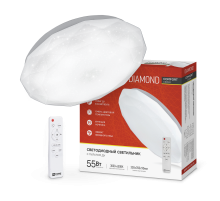 Светильник светодиодный COMFORT DIAMOND 55Вт 230В 3000-6500K 4400Лм 330x80мм с пультом ДУ  4690612035048  IN HOME