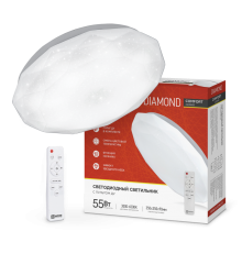 Светильник светодиодный COMFORT DIAMOND 55Вт 230В 3000-6500K 4400Лм 330x80мм с пультом ДУ  4690612035048  IN HOME