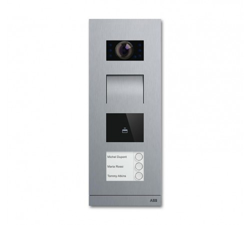 Станция вызова, видео, 3 кл., со считывателем карт доступа, сталь  8300-0-0443   2CKA008300A0443  ABB