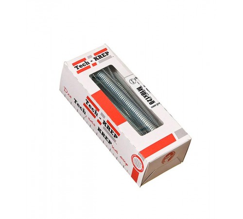 Болт DIN933 с шестигранной головкой оцинк. М10х120 (10 шт) - коробка с ок. Tech- ( 0,733 кг)  126518  Tech-KREP