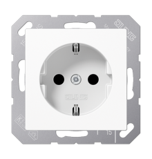 Штепсельная розетка SCHUKO 16А / 250В, пружинные зажимы; дюропласт; белый; A500  A1520WW  Jung