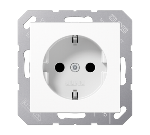 Штепсельная розетка SCHUKO 16А / 250В, пружинные зажимы; дюропласт; белый; A500  A1520WW  Jung