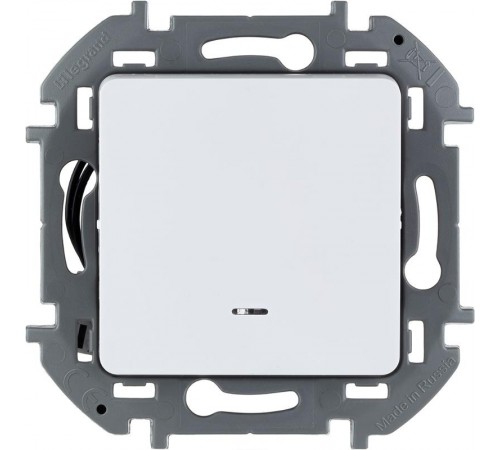 Inspiria Белый Выключатель 1-клавишный с подсветкой С/У без рамки  673610  Legrand