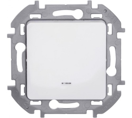 Inspiria Белый Выключатель 1-клавишный с подсветкой С/У без рамки  673610  Legrand
