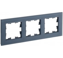 BRITE Рамка 3-ая РУ-3-2-Бр стекло маренго матовый  BR-M32-G-31-K35  IEK