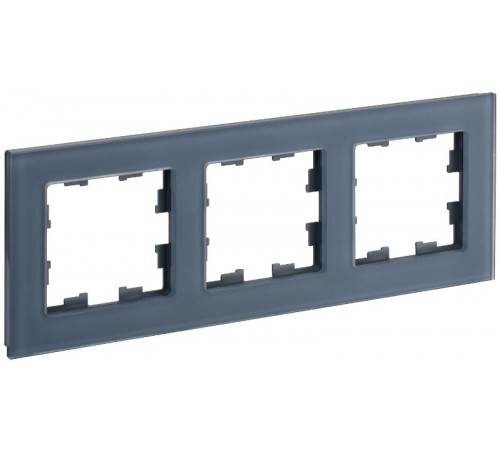 BRITE Рамка 3-ая РУ-3-2-Бр стекло маренго матовый  BR-M32-G-31-K35  IEK