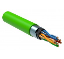 Кабель связи витая пара F/UTP, кат.5E 4x2х24AWG solid, нг(А)-LSLTx, 305м, зеленый  LC1-C5E04-322  ITK