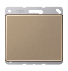 Крышка без отверстий, фиксация защёлкиванием, для произвольных вырезов (либо использование в качестве заглушки); металл; золотая бронза; SL500  SL561